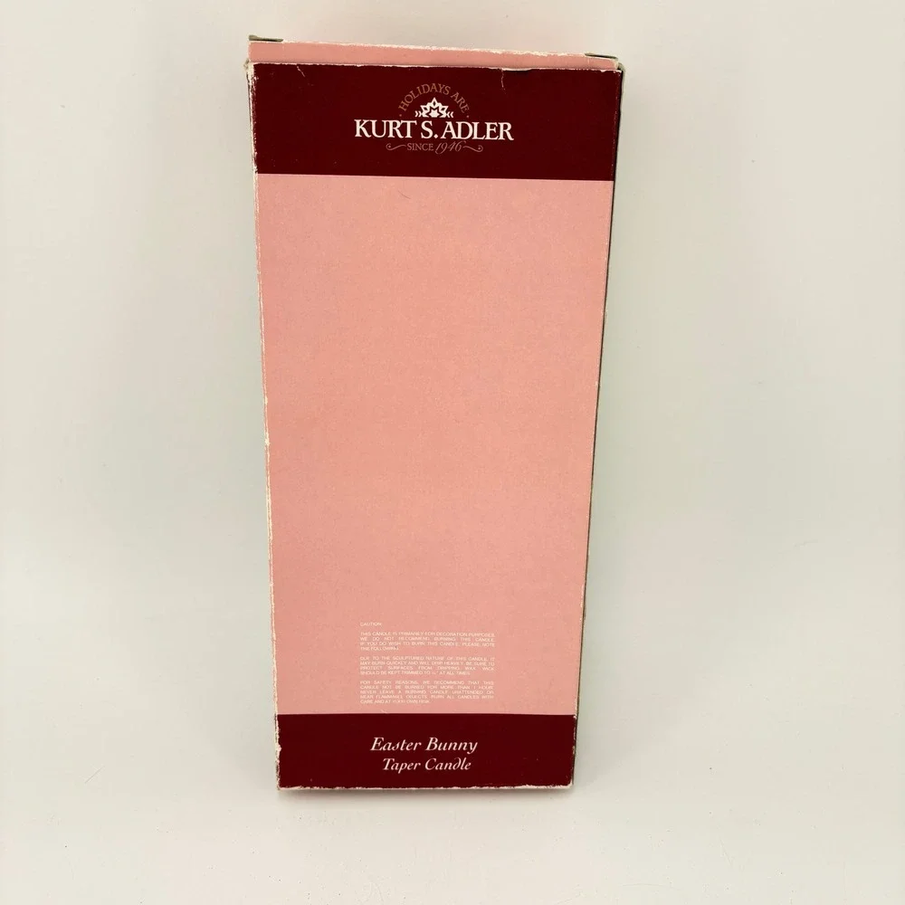 Vintage Kurt Adler Easter Bunny Taper Candles NIB‎ Set of 2 Kandy's Folk Art 9